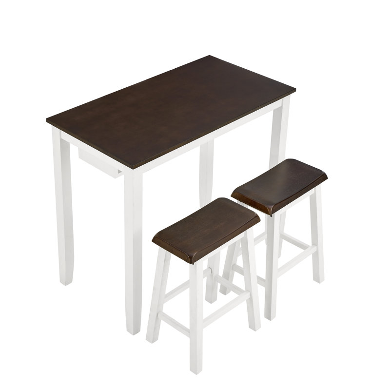 Industrial Style 3-Piece Counter Height Table Set with Two Chairs