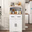 Kitchen Cabinet Pantry White: Storage With Microwave Stand & Practical Option White Cabinet: Drawer Shelf