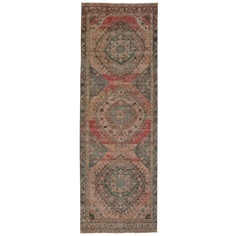 Tapis Dakhia tribal 4 x 12 rétro Anatolian