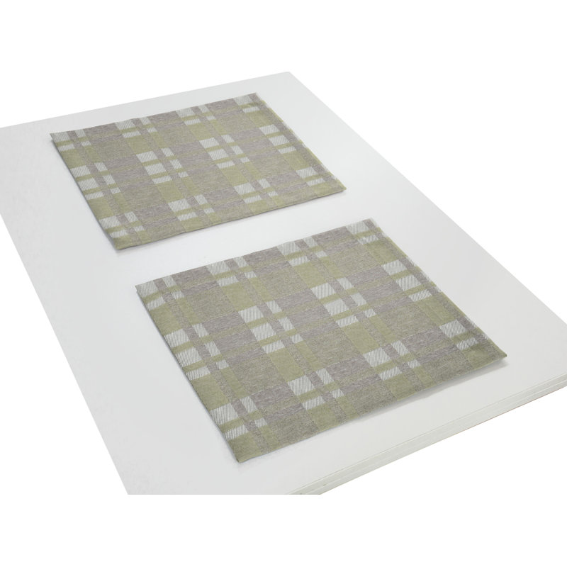 Devore Dining Linen Set, Light green/Grey