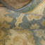 Tapis bleu clair / jaune en laine / coton fait à la main 3 pi x 5 pi Pic carda