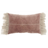 Wide Tasseled Marble Throw Pillow