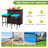 3PCS Patio Wicker Rattan Bar Set Table w/2 Turquoise Cushioned Stools-59049363-111465958