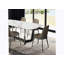 Chaise d'appoint rembourrée 2 pièces de style contemporain avec siège rond en tissu argent et taupe-1244123355