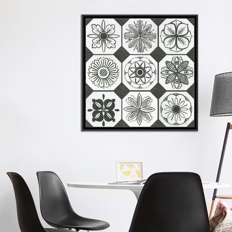 " Patterns Of The Amazon XX " by Kathrine Lovell, 18" H x 18" W x 1.5" D, No Mat, Black Framed Canvas