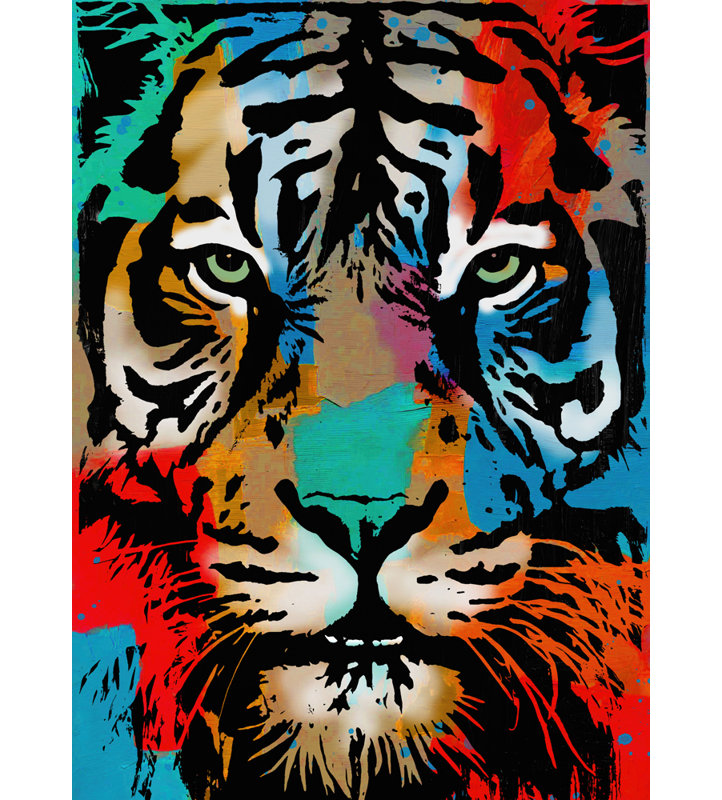 Giclée tigrée sur toile tendue avec châssis, H 32 po x l 26 po