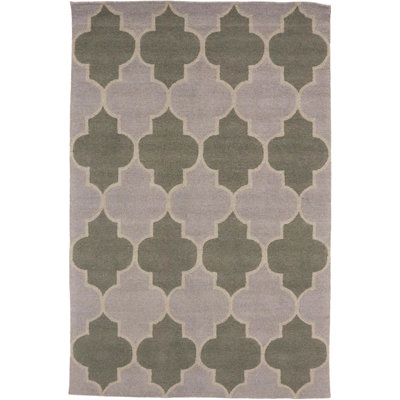 Tapis multicolore en laine touffeté à la main Trellis