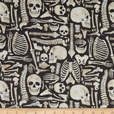 Tissu noir 100% coton Springs
