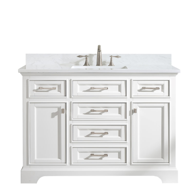 Ensemble de meuble-lavabo simple 48 po Zoila, Blanc