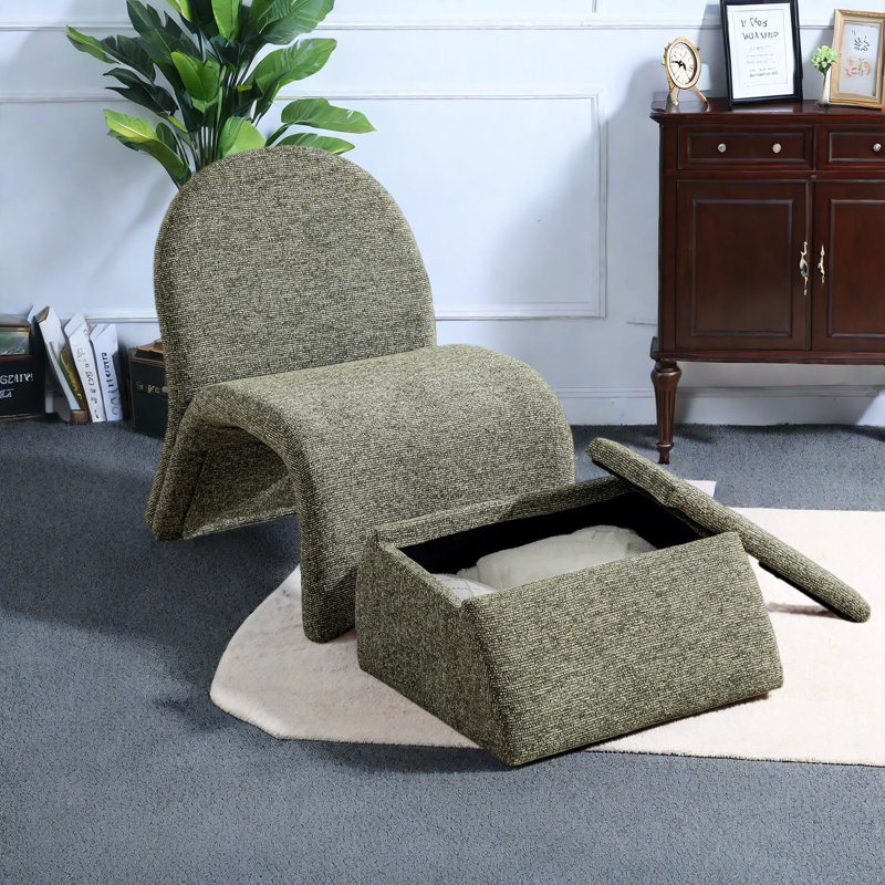 Chaise longue compacte en chenille