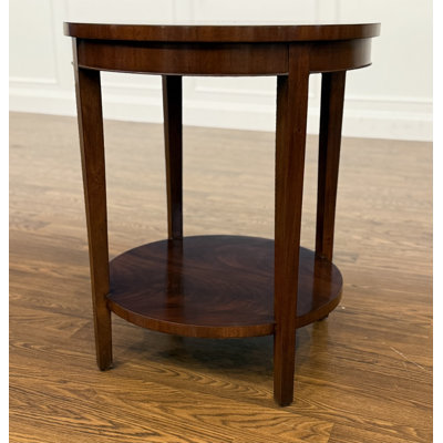 Round Mahogany End Table
