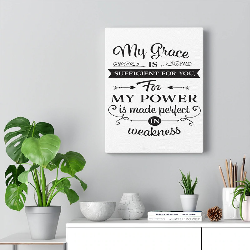 My Grace Is - Wrapped Canvas Print, 41cm H x 30cm W