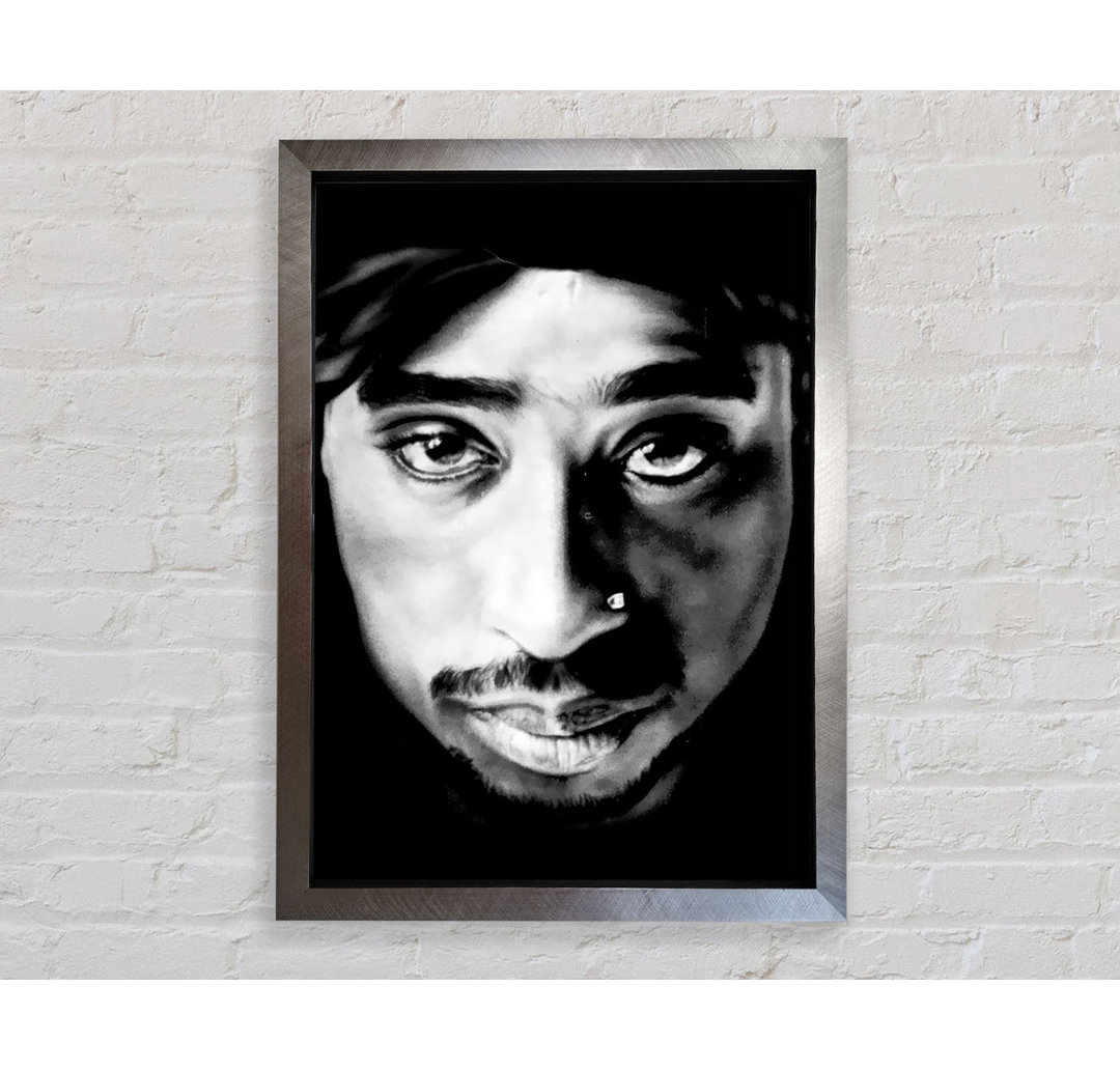 Tupac Face - Einzelner Bilderrahmen Kunstdrucke