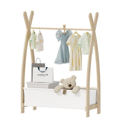 Tassilo Clothing Rack with Storage Shelves – Freestanding Garment Organizer for Bedroom or Entryway
