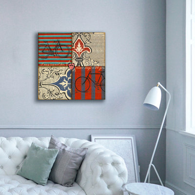 «Vélo damassé» par Art Licensing Studio, art mural sur toile