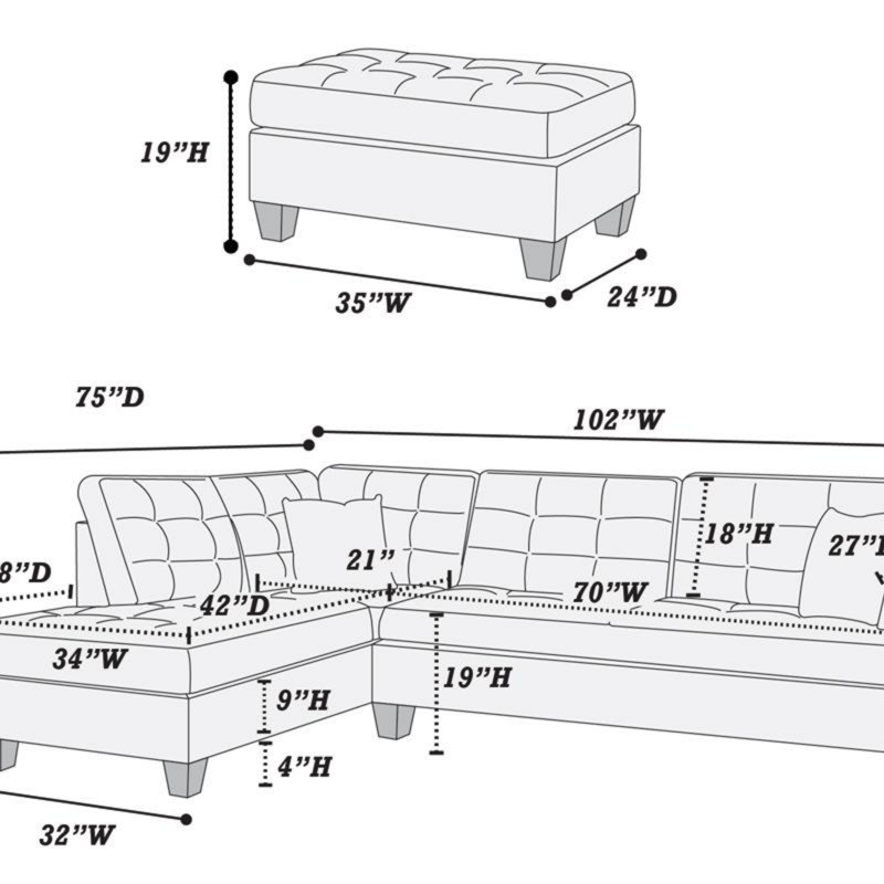 Canapé modulaire 3 pièces