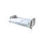 3 lits modernes, revêtement en tissu de velours, structure en bois, lit caché, sous-rangement blanc, housse, option de lit,
