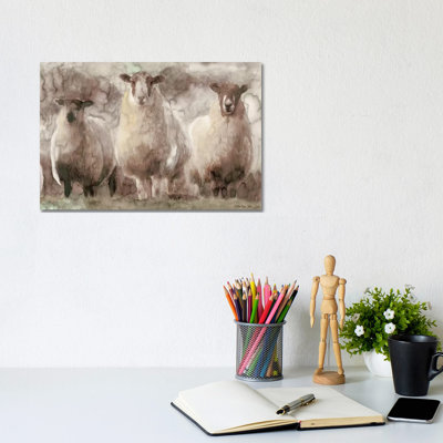 Three Sheep - Wrapped Canvas Print