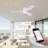 52" 3-Blade Smart Wood Flush Mount Ceiling Fan with Light and Remote, WiFi Alexa, Indoor/Outdoor, Quiet DC Motor, Dimmable-1285832975