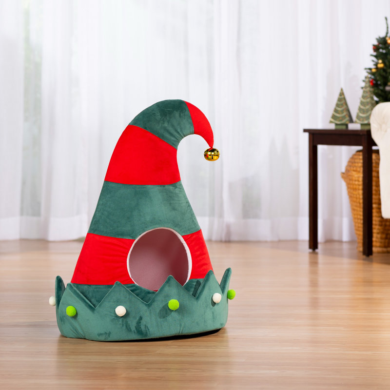 Jingle's Elf Cap Pet Bed Hideaway