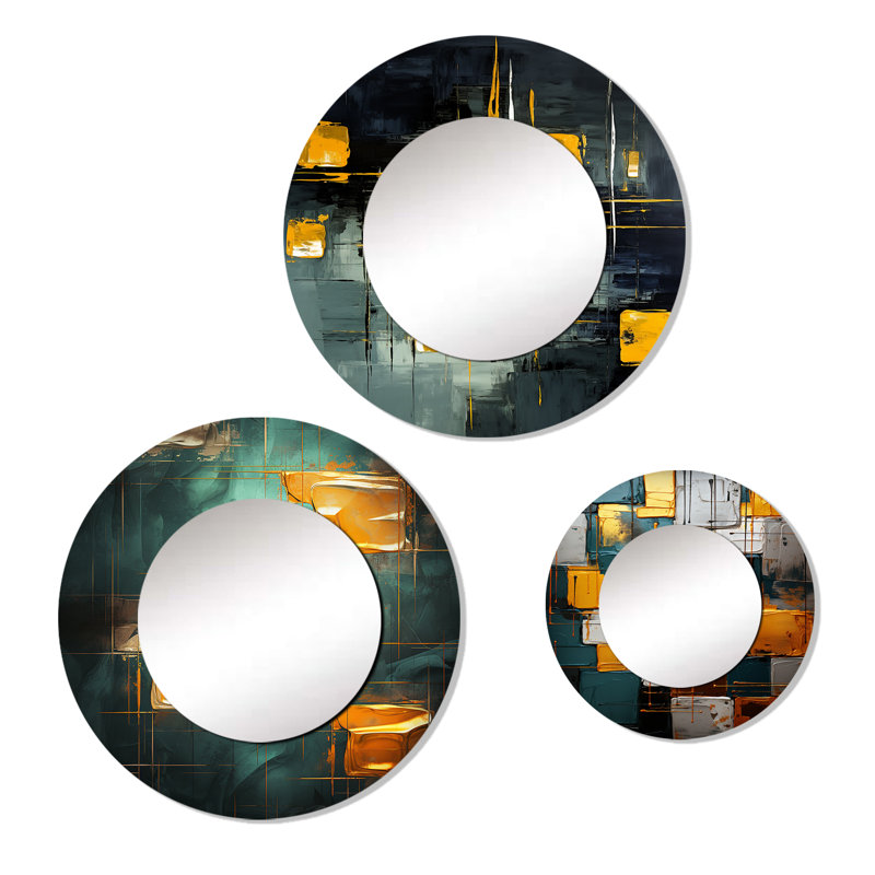 Zialan Metal Round Mirror