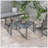 Outsunny Extendable Outdoor Dining Table, 41"- 83" Aluminum Frame Patio Table With Wood Effect Steel Top, Rectangle Expandable Patio Table For 6-8, Dark Gray