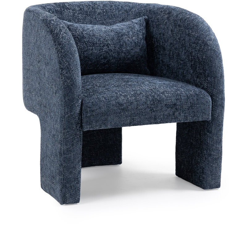 Sawyer 29'' Wide Armchair, Navy Chenille Fabric