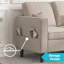 Canapé modulaire en L 78 po avec poches latérales, canapé 3 places en lin avec repose-pieds réversible, beige-1386608210