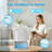 Kloudic 90 oz (2800ml) Table Top Dehumidifier for Rooms, Basements, Up to 2000 sq.ft (2h), 2X Efficient Dehumidification, Auto Defrost, Washable Filter, Auto Shut Off, Quiet Sleep Mode & Timer, White