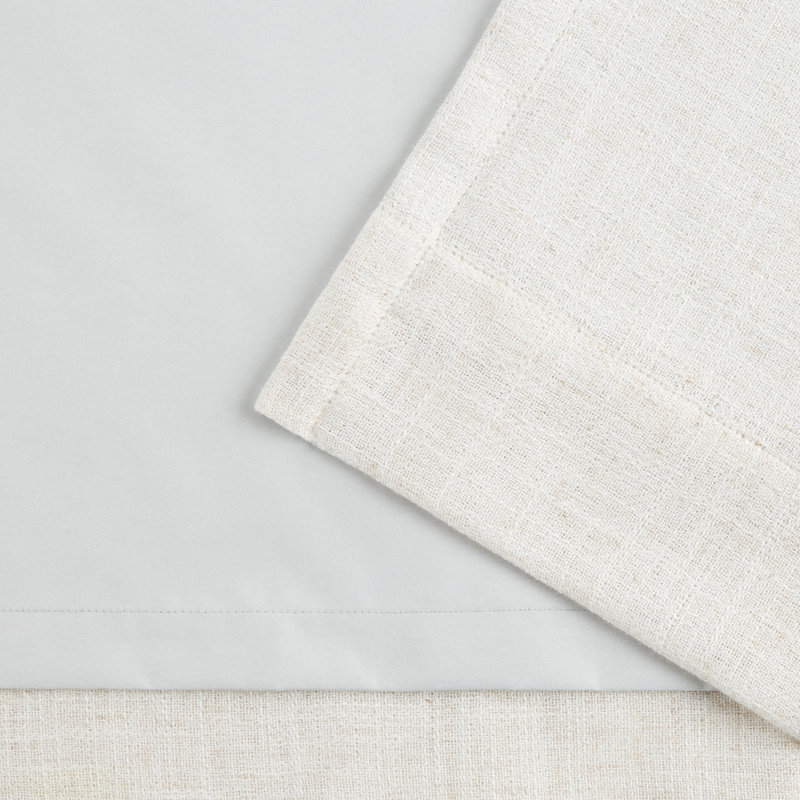 Rideau en lin 100% occultant avec passe-tringle et passe-tringle Lauren Ralph Lauren, Beige, L 52 po x L 96 po