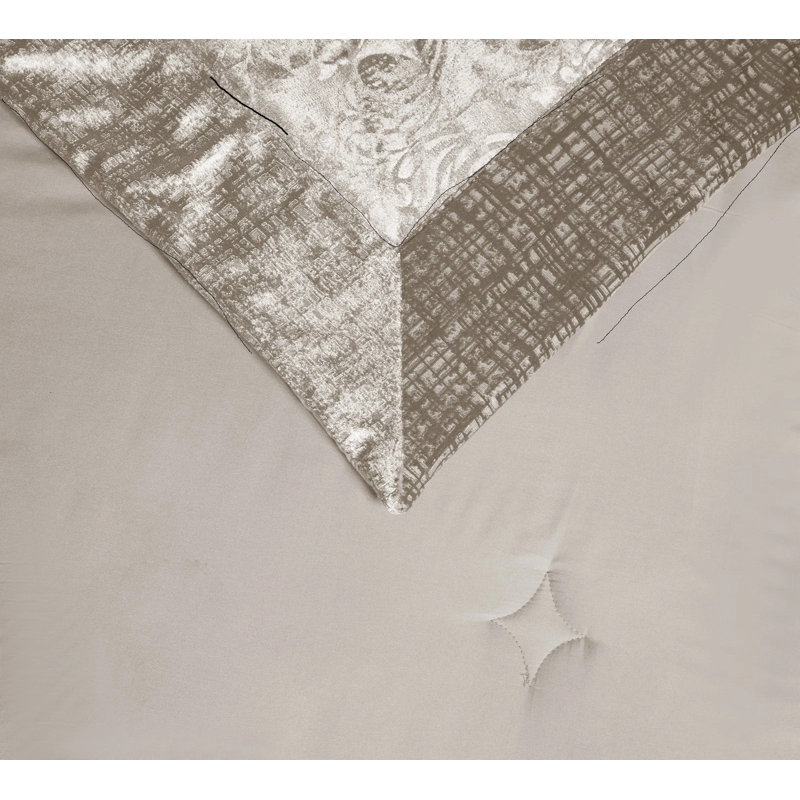 Microfiber / Polyester Bedspread with Pillow Shams, Mink , Double