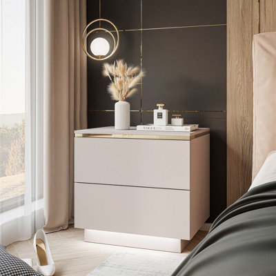 50cm W Manufactured Wood Bedside Table