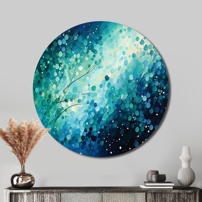Tranquillité Chiann Turquoise, H 23 po x l 23 po