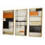 Brun, beige, noir, modernisme rétro - ensemble de reproductions d'art murales abstraites-1557301387-1557301376