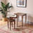 Alaia 3-Peice Solid Wood Nesting Table in Walnut Finish, 21.43" H X 19.87" W X 14.83" D