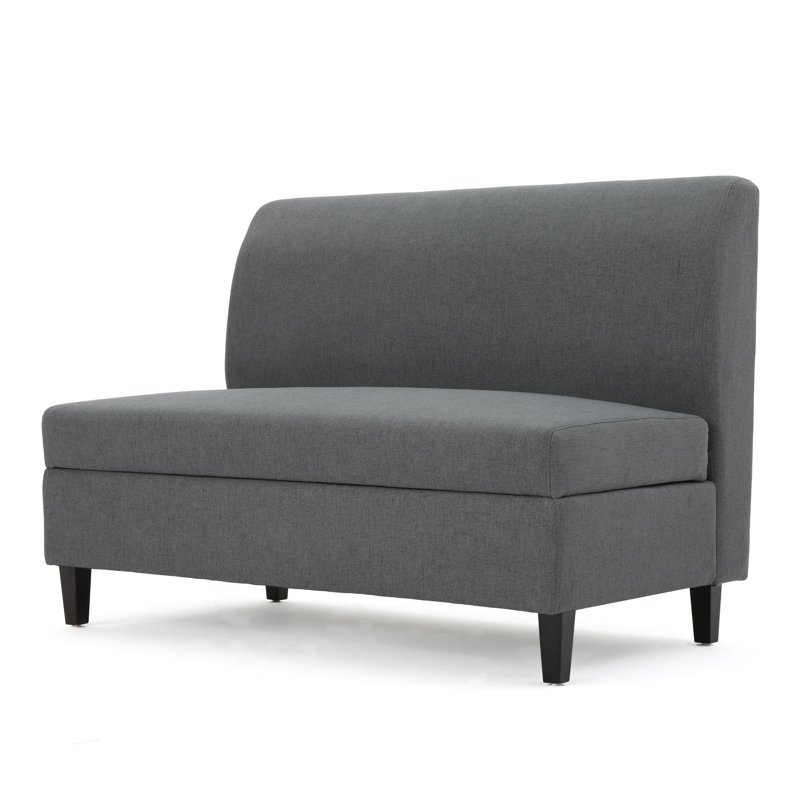 Causeuse sans accoudoirs 47,24 po Yatesville, Gris anthracite