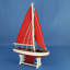 Bateau à voile flottant en bois-11806749-11806744