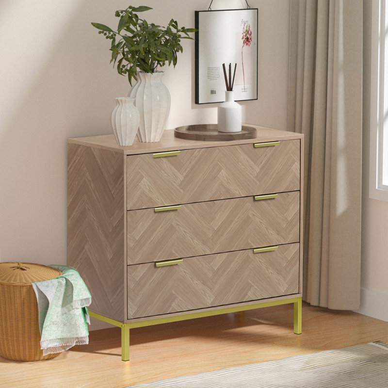 80 cm W Chest of 3 Drawers