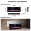 Foyer électrique encastré et mural avec télécommande et flamme réglable-37013699