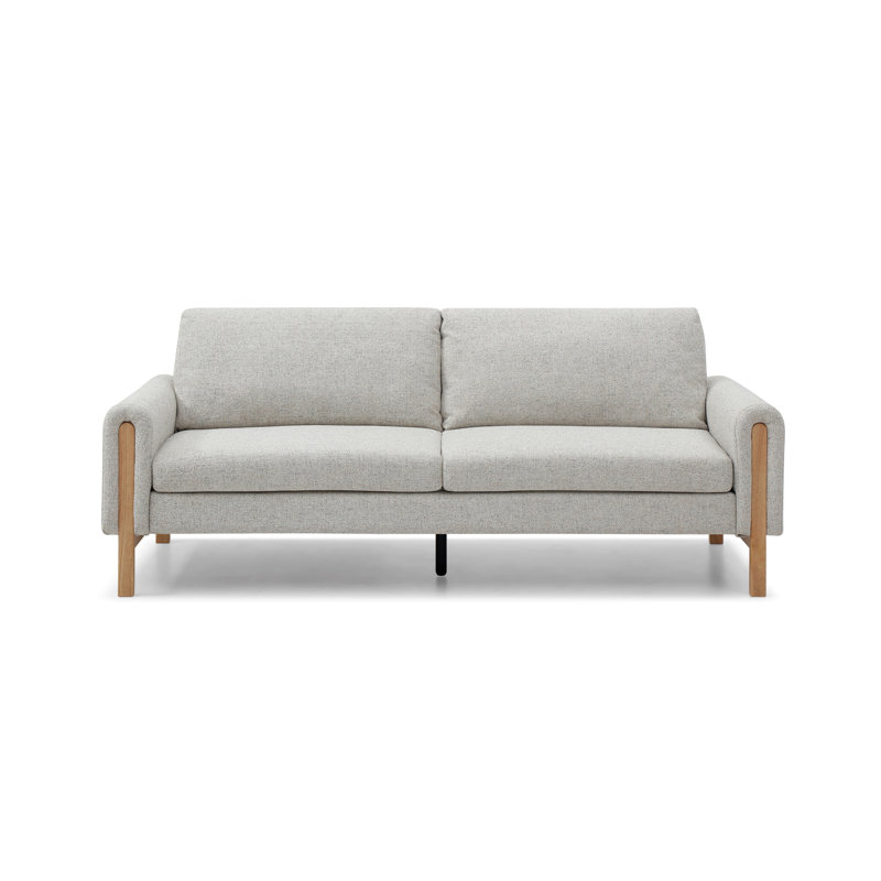 Jeff 3 Seater Twill Textured Weave Sofa Bed, Cream
