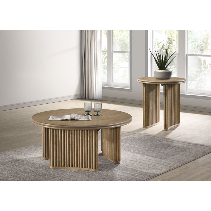 Ensemble de tables basses rondes 2 pièces Adina, 2 pièces: table basse, table de bout