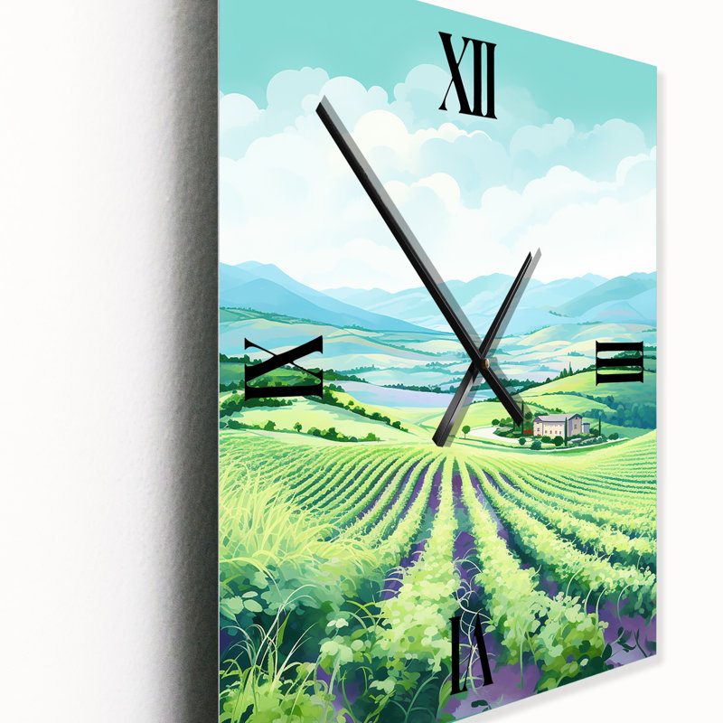 Davontai - Horloge murale moderne Vineyard, Grand