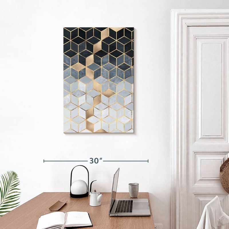 Avery cubes de dégradé bleu doux rectangulaires, H 30 po x l 20 po