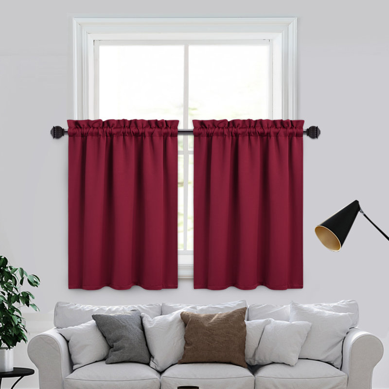 Kitchen Curtain, 66cm W x 91cm L, Red