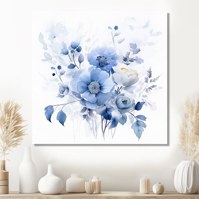 Aquarelle de pivoines rouges - Bouquet de pivoines, Sans cadre, métal, H 36 po x l 36 po