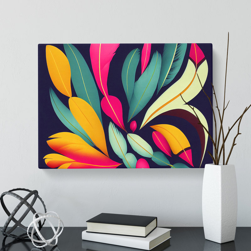 Feather Art Abstract Vol.2 - Wrapped Canvas, 50cm H x 76cm W x 3cm D