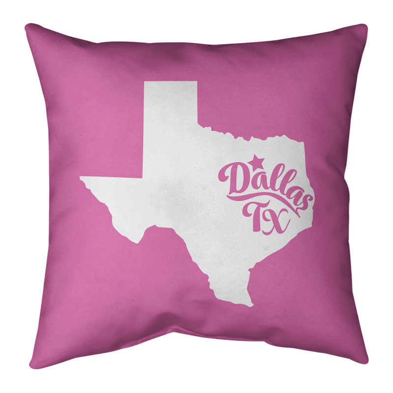 Housse de coussin en lin, Dallas, 14 po x 14 po, Rose