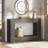 Farmhouse Console Table with Storage,Open Shelf-589197298