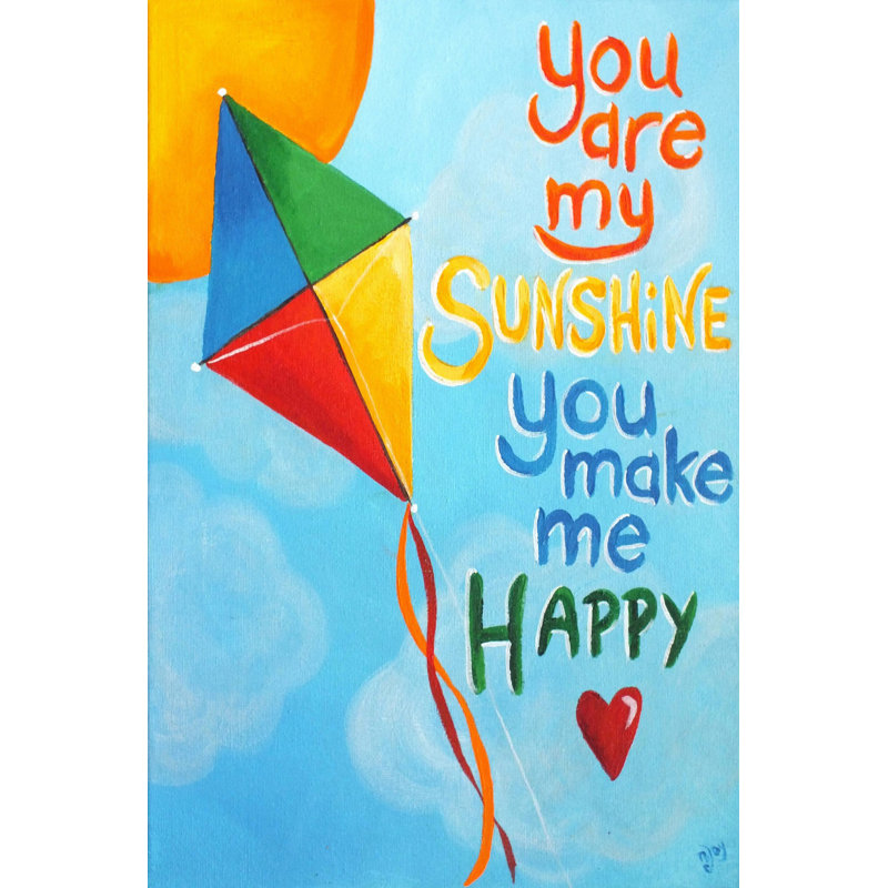 'Sunshine Kite' Print on Wrapped Canvas, 18" H x 12" W x 1.5" D