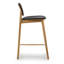Tabouret de comptoir en cuir véritable de 26 po de hauteur Bonato-1225492122